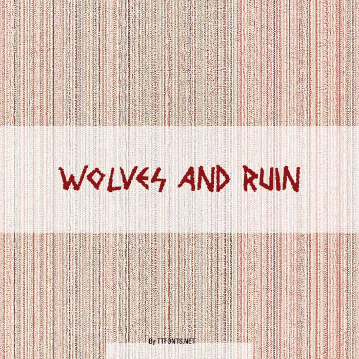 Wolves and Ruin example